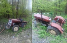 Halo, policja? Przejechał mnie mój traktor!