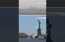 Nowy Jork przed smogiem i w czasie smogu.
