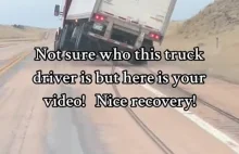 Kierowca ciężarówki ratuje ładunek od wywrócenia - USA.