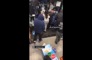 Napad w stylu "flash-mob". Kilkadziesiąt osób okradło sklep w Los Angeles