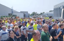 Pracownicy słupskiej Scanii wyszli protestować.