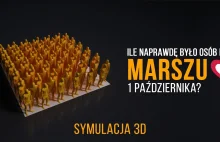 Ile osób było na marszu miliona serc 1 października? - Symulacja 3D