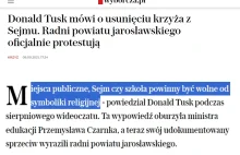 Tusk: "Sejm czy szkoła powinny być wolne od symboliki religijnej"