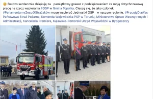 Posłanka PiS zgarnia pochwały za wóz strażacki kupiony z pieniędzy podatników