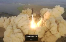 Start Starship od SpaceX. Lot testowy największej rakiety w historii zakończony