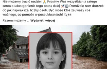 Dziewczynka porwana przez wodę? Oszuści wykorzystali powódź do scamu