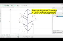 LibreCAD Tutorial: How to Draw a Leaf Shape Easily