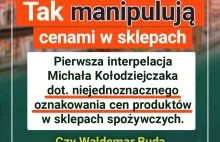 Manipulacja cenówkami - interpelacja Michała Kołodziejczaka