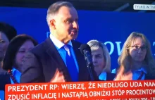 Andrzej Duda: inflacja w Polsce przez rozdawnictwo rządu!