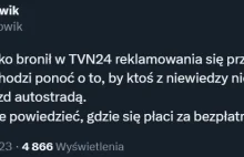 Tłumaczenie głupiego o stawianych reklamach darmowych autostrad.