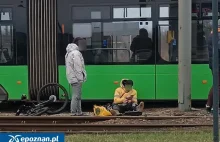 Poznań - Rowerzysta wjechał pod tramwaj.