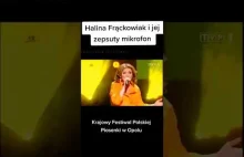 Występ Haliny Frąckowiak bez mikrofonu!Wpadka tv