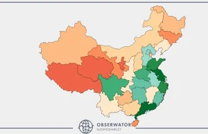 Najbogatsze prowincje Chin. Wybrzeże robi na resztę kraju