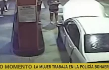 Samochód eksploduje na stacji benzynowej, wystrzeliwując 20 kilo kokainy [film]
