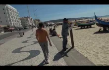 Plaża w Nazare - Portugalia - Beach Nazare - Walk