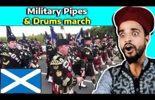 Villagers React To Scotland Military Pipes & Drums