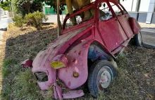 Citroën 2CV atrakcją na wyspie Kos. Historia samochodu, z którego wyrasta drzewo
