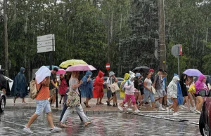 Morze parasoli i ucieczka w popłochu! Burza zaskoczyła turystów w Sopocie [FOTO]
