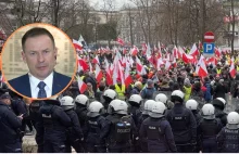 Protest w Warszawie. Wiceminister: Członkom "Solidarności" płacono 200 zł, aby p