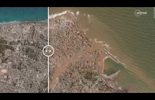 Powódź błyskawiczna w Libii - efekt zawalenia się zapór
