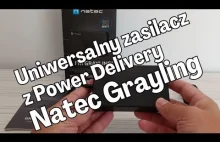 Natec Grayling 90W - uniwersalny zasilacz ze złączem USB-C i Power Delivery do l