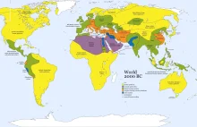 Mapa świata dwa tysiące lat przed Chrystusem