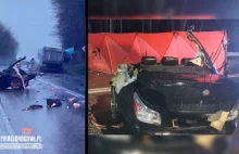 4 osoby zginęły w wypadku. BMW rozpadło się na części.