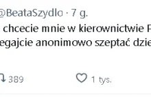 Beata Szydło na platformie X atakuje partyjnych kolegów