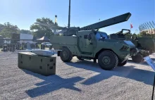 Polski system dronów kamikaze Gladius na pojeździe Waran. Był na defiladzie