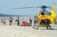 Dramat babci i wnuczka na plaży w Ustce. Lądował śmigłowiec LPR