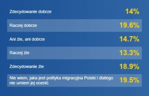 Sondaż: Polacy podzieleni w sprawie polityki migracyjnej Polski