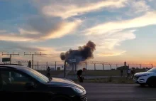 Samolot F16 rozbił sie przed pokazami AirShow w Radomiu