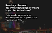 Nowy system biletowy w Warszawie i chaos informacyjny ZTM-u
