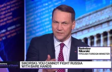 Sikorski dla Bloomberg o konsekwencjach dla braku wsparcia USA dla Ukrainy