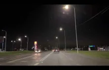 Night Driving Katowice | No music | No talking | ASMR