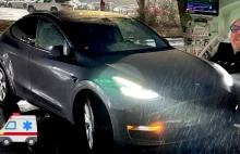 Tesla Model Y sama przejechała 21 km do szpitala, gdy kierowca dostał ataku