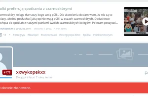 Moderacja banuje za informację, że "Polki preferują spotkania z czarnoskórymi"