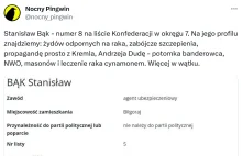 Codzienny szur z Konfederacji: Stanisław Bąk - numer 8 na liście w okręgu 7.