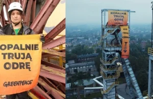 Super-Polska.pl - Aktywistka z Greenpeace protestuję na wieży w kopalni - dla Od