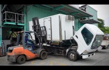 Proces złomowania ciężarówek