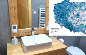 Miliony Polaków nie ma łazienki. Mapa pokazuje skalę problemu