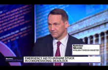 Wywiad Radosława Sikorskiego w amerykańskiej telewizji o pomocy dla Ukrainy.