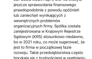 Kamil La Bujda oraz organizator migają sie od sprawozdań finansowych