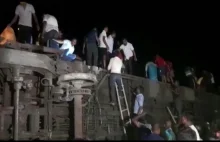 Indie, Balasore - katastrofa kolejowa, zderzenie pociągów. Wielu zabitych i rann