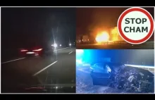 BMW przed wypadkiem na A1 pędziło ponad 300 km/h - nagranie