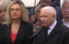 Kaczyński oburzony napisem. Zabrał głos ws. miesięcznicy