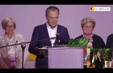 Donald Tusk skałda obietnice Ochojskiej na XIV Kongresie Kobiet.