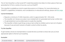 OpenAI - AI text detector for ChatGPT.