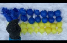 Popping Balony W Kolorze Flagi Ukrainy ASMR