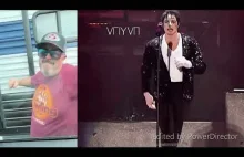 Guy punching window but it's Michael Jackson's Billie Jean
